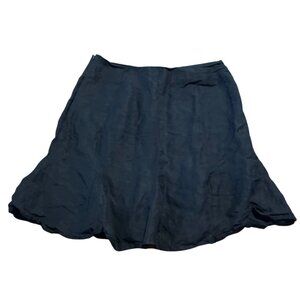 Kate Landry Womens black Linen Blend Flowy Skirt Size 6 Made In China